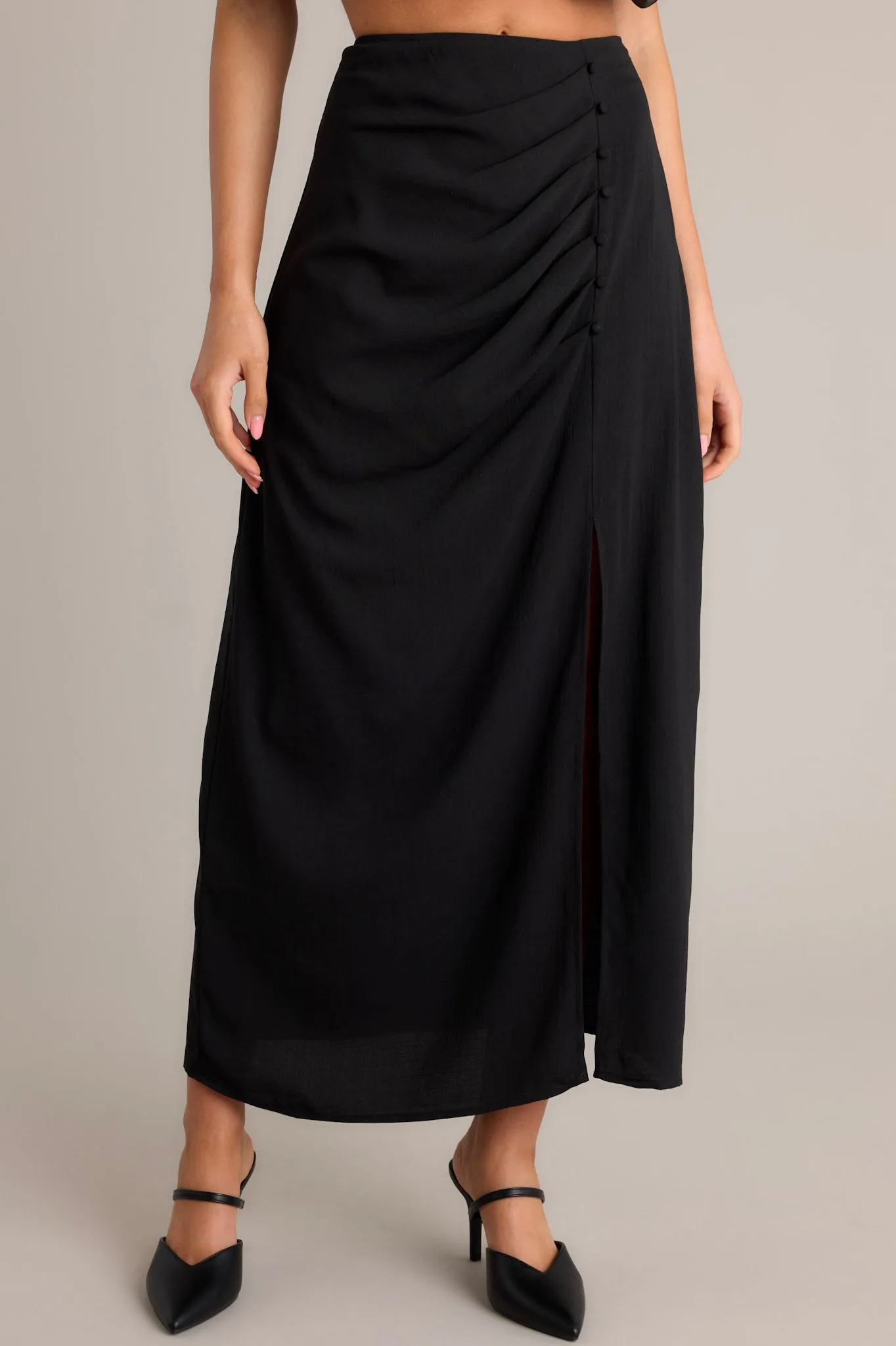 Nocturne Niche Black Midi Skirt