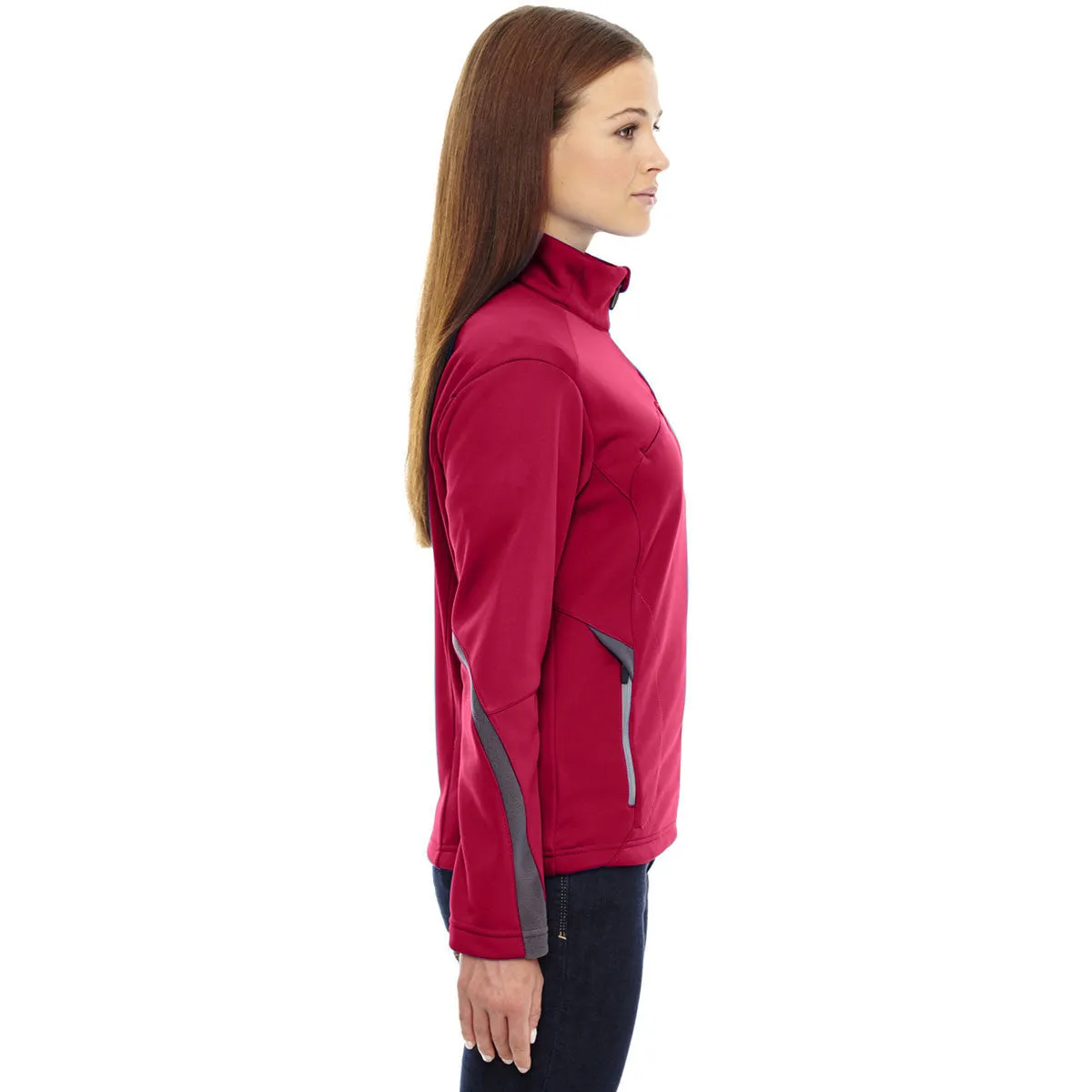 North End Women's Olympic Red Escape Bonded Fleece Jacket