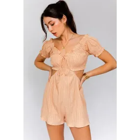 OFF SHOULDER CUTOUT ROMPER