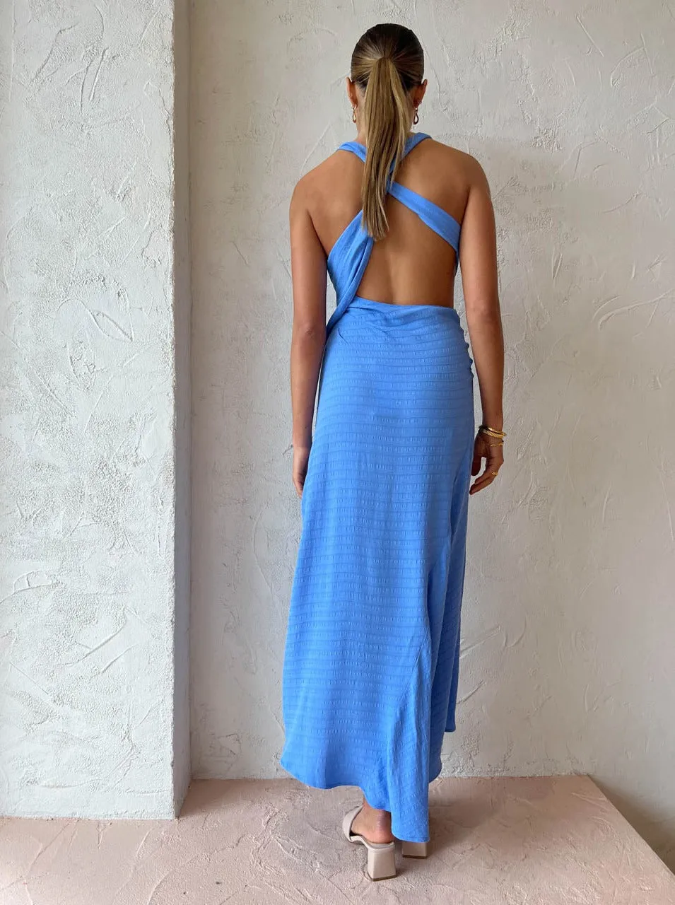 One Fell Swoop Zoe Midi Dress in Viola Blue