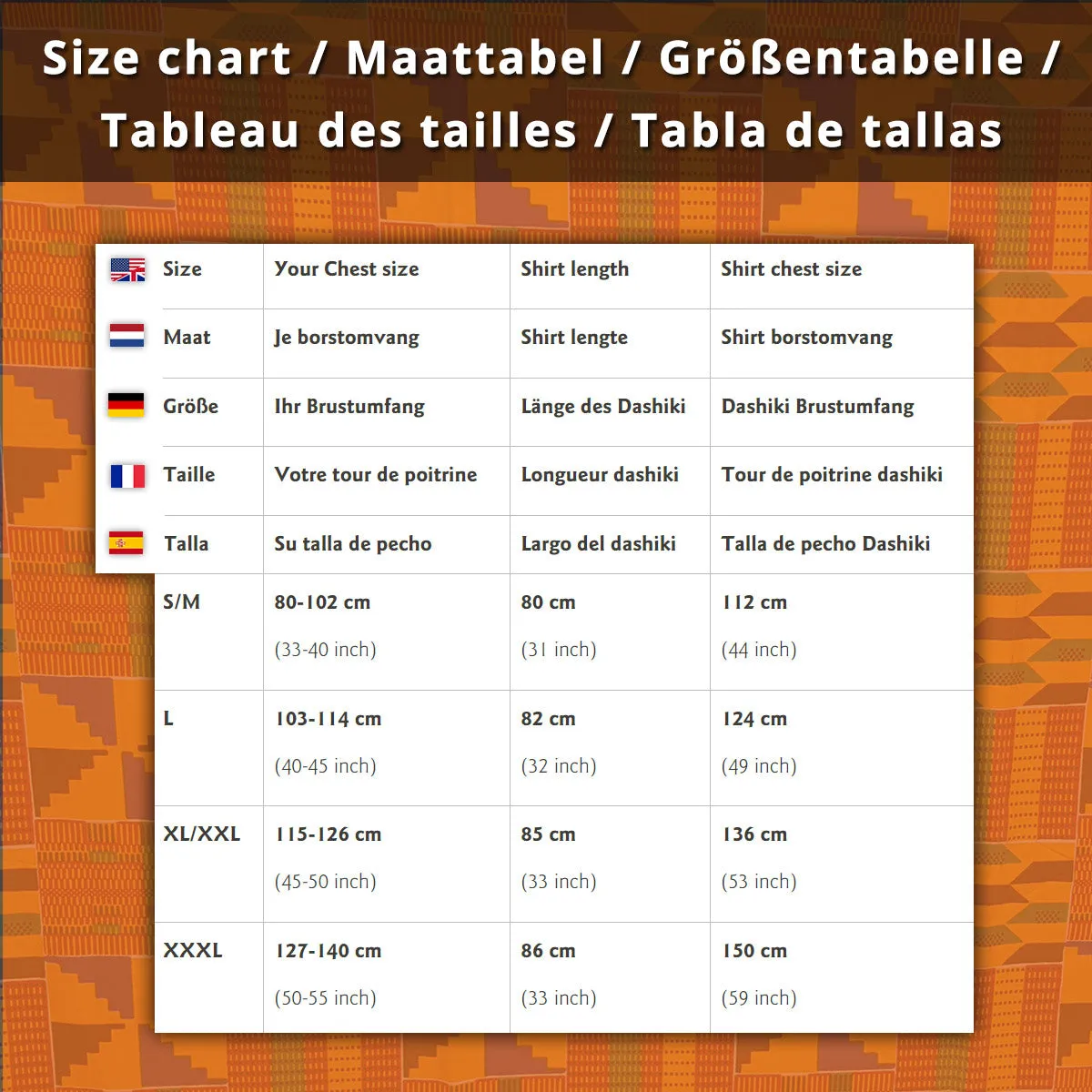 Orange Dotted Patterns Dashiki Shirt / Dashiki Dress - African print top