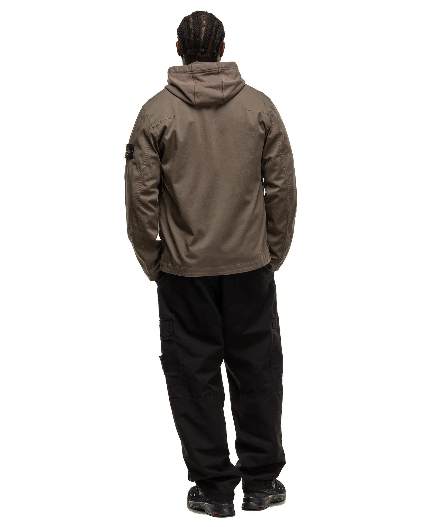 Organic Stretch Cotton Satin Overshirt Walnut