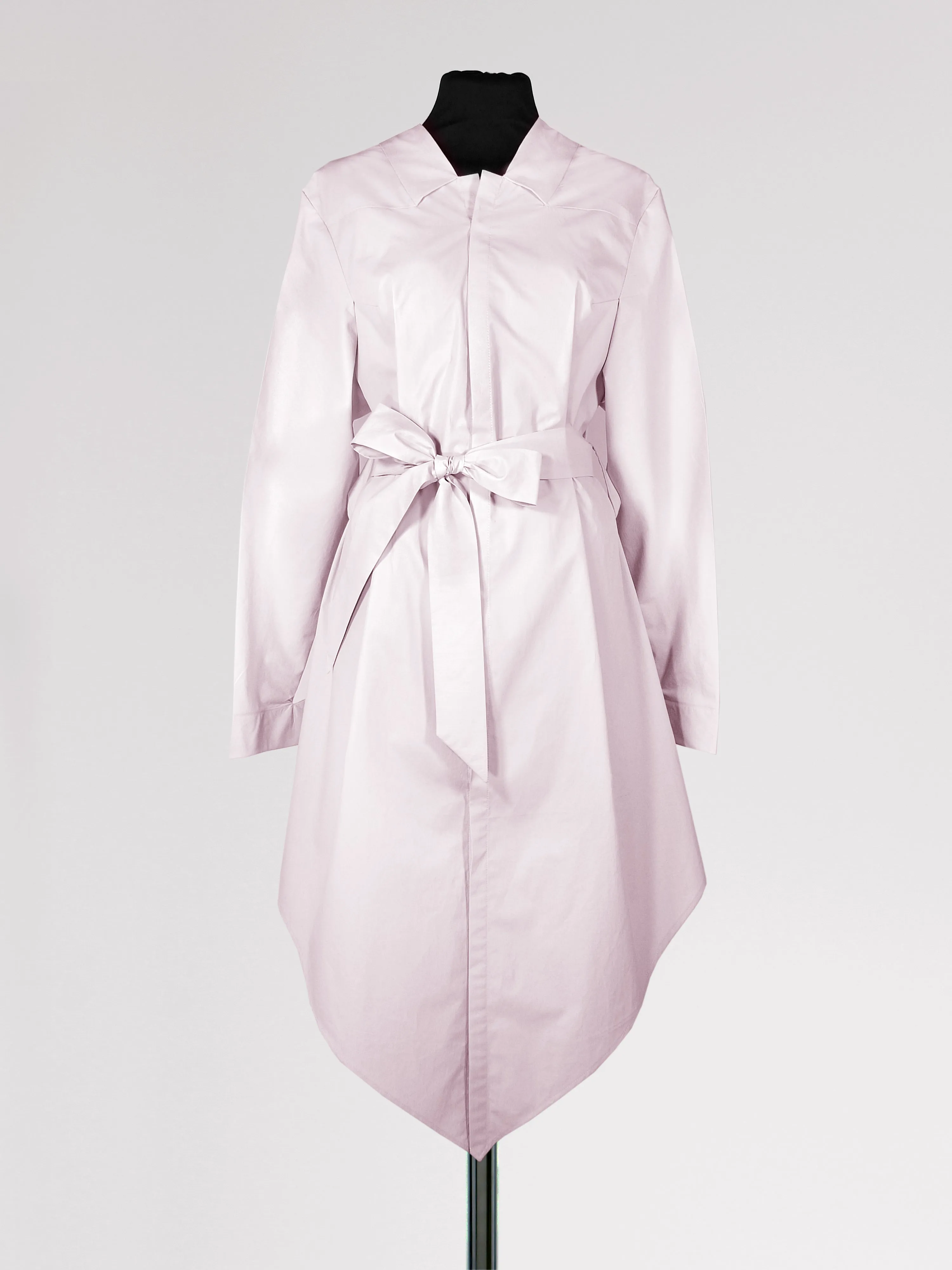 Origami Cotton Shirt Dress / Pink