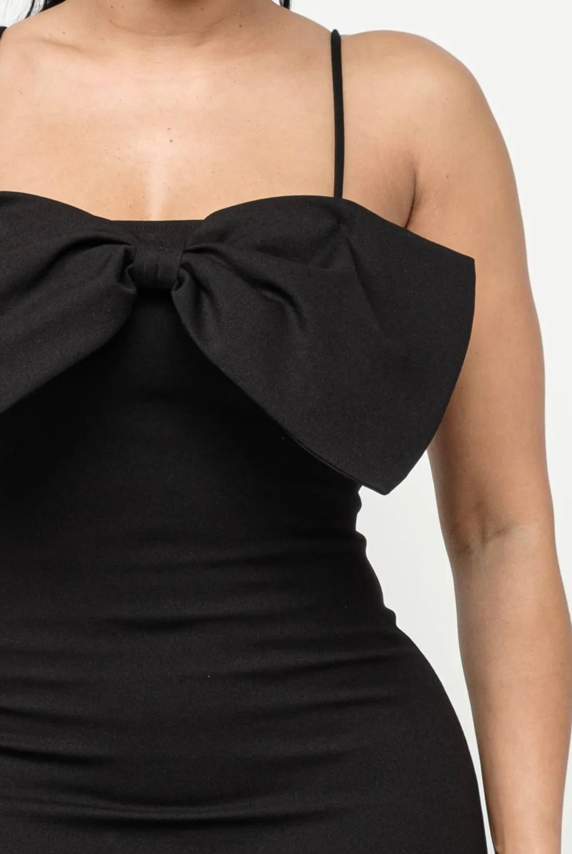 Oversized Bow Mini Dress