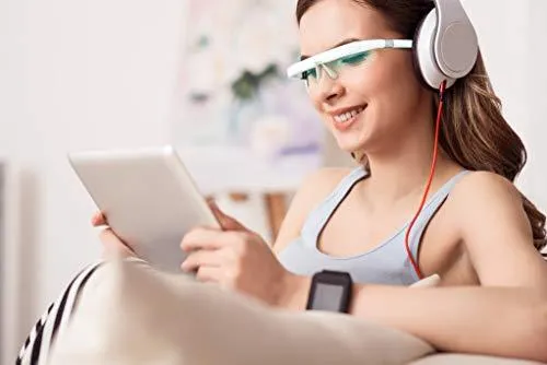 PEGASI 2 - Smart Light Therapy Glasses, Improve Your Sleep in 7 Days, Feather-Light, Research-Backed Blue-Green Light, Boost Energy, Beat Jet Lag (Traveling Case Included)
