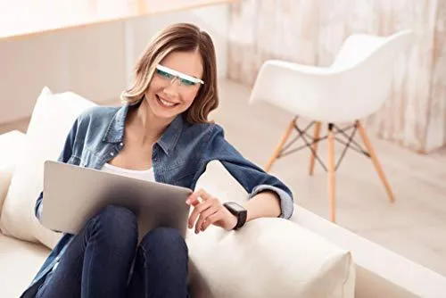 PEGASI 2 - Smart Light Therapy Glasses, Improve Your Sleep in 7 Days, Feather-Light, Research-Backed Blue-Green Light, Boost Energy, Beat Jet Lag (Traveling Case Included)