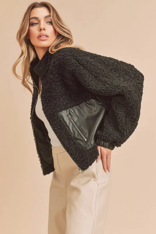 Penny Vegan Sherpa Jacket