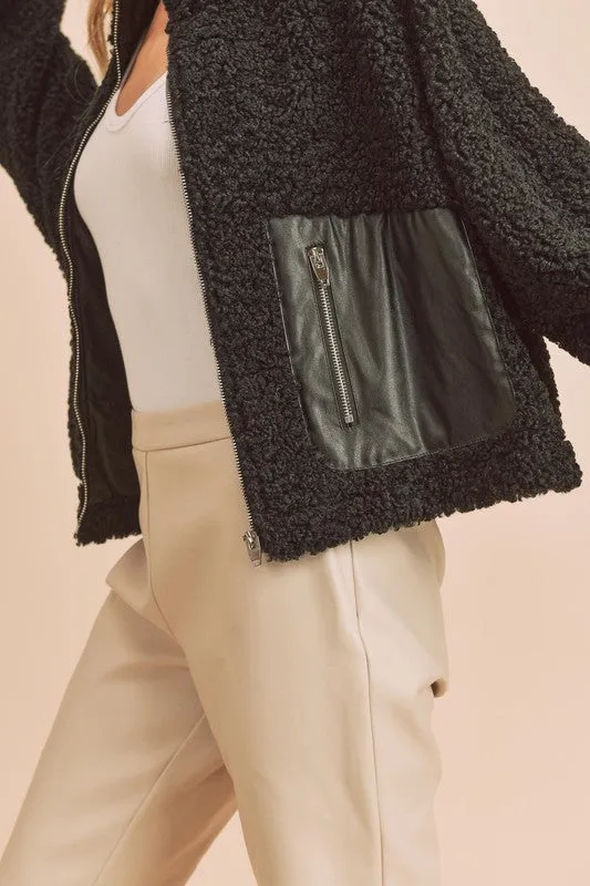 Penny Vegan Sherpa Jacket
