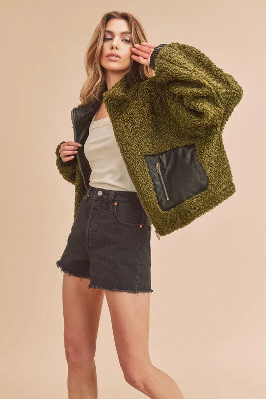 Penny Vegan Sherpa Jacket