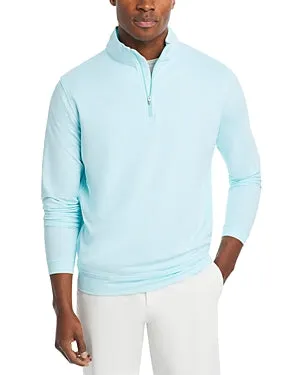 Peter Millar Mens Regular fit  Quarter zip Sweatshirt XXL Aqua Blue