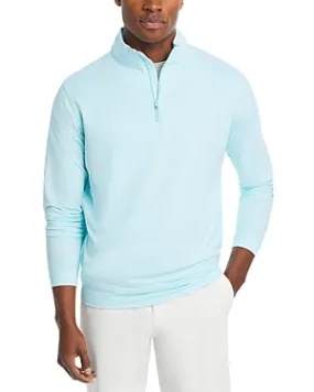 Peter Millar Mens Regular fit  Quarter zip Sweatshirt XXL Aqua Blue