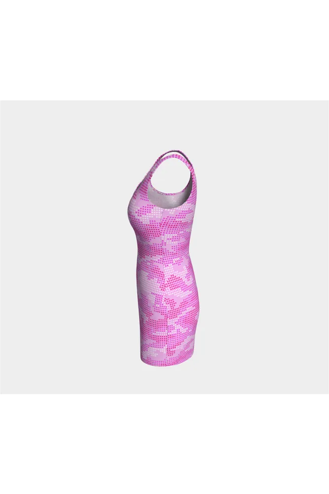 Pink Camouflage Bodycon Dress