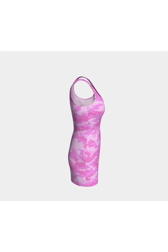 Pink Camouflage Bodycon Dress
