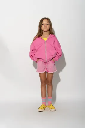 PINK JACKET WITH EMBROIDERED LOGO