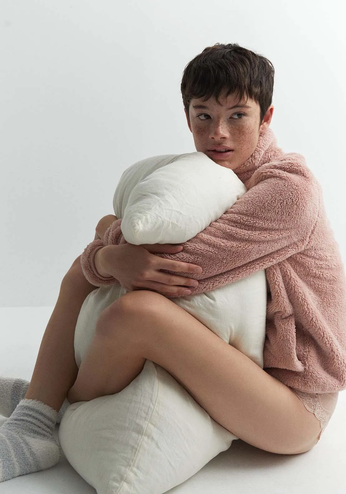 Plain polar fleece jacket - Pink