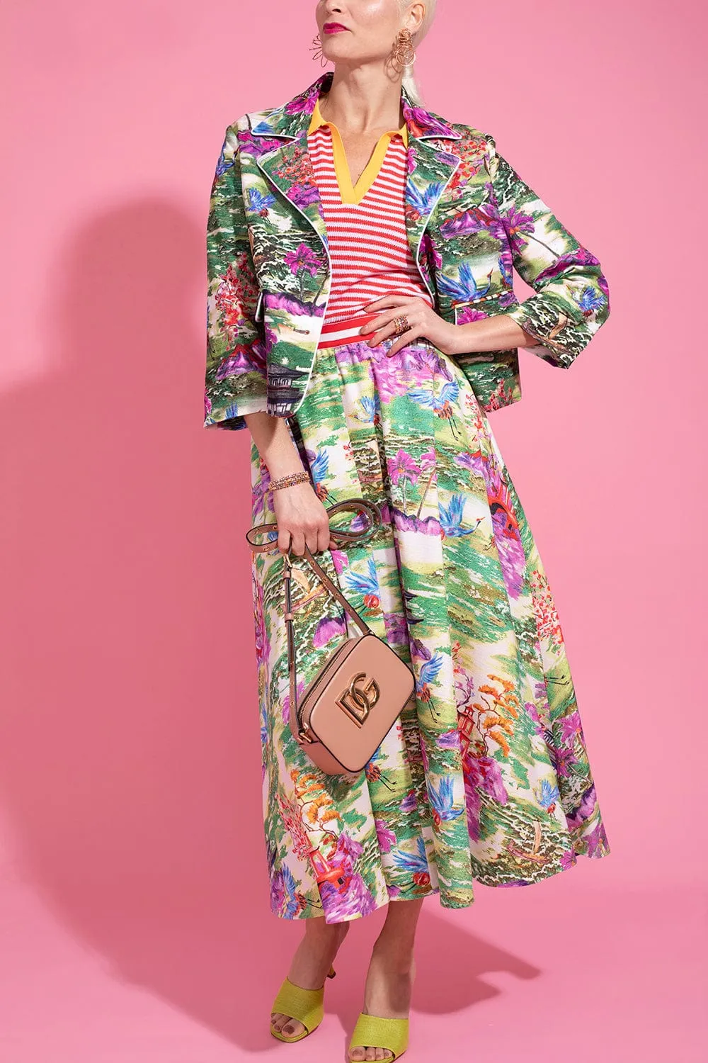 Printed Midi Skirt
