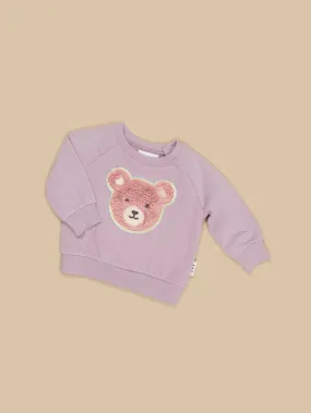 Rainbow Fur Bear Sweatshirt- Lilac