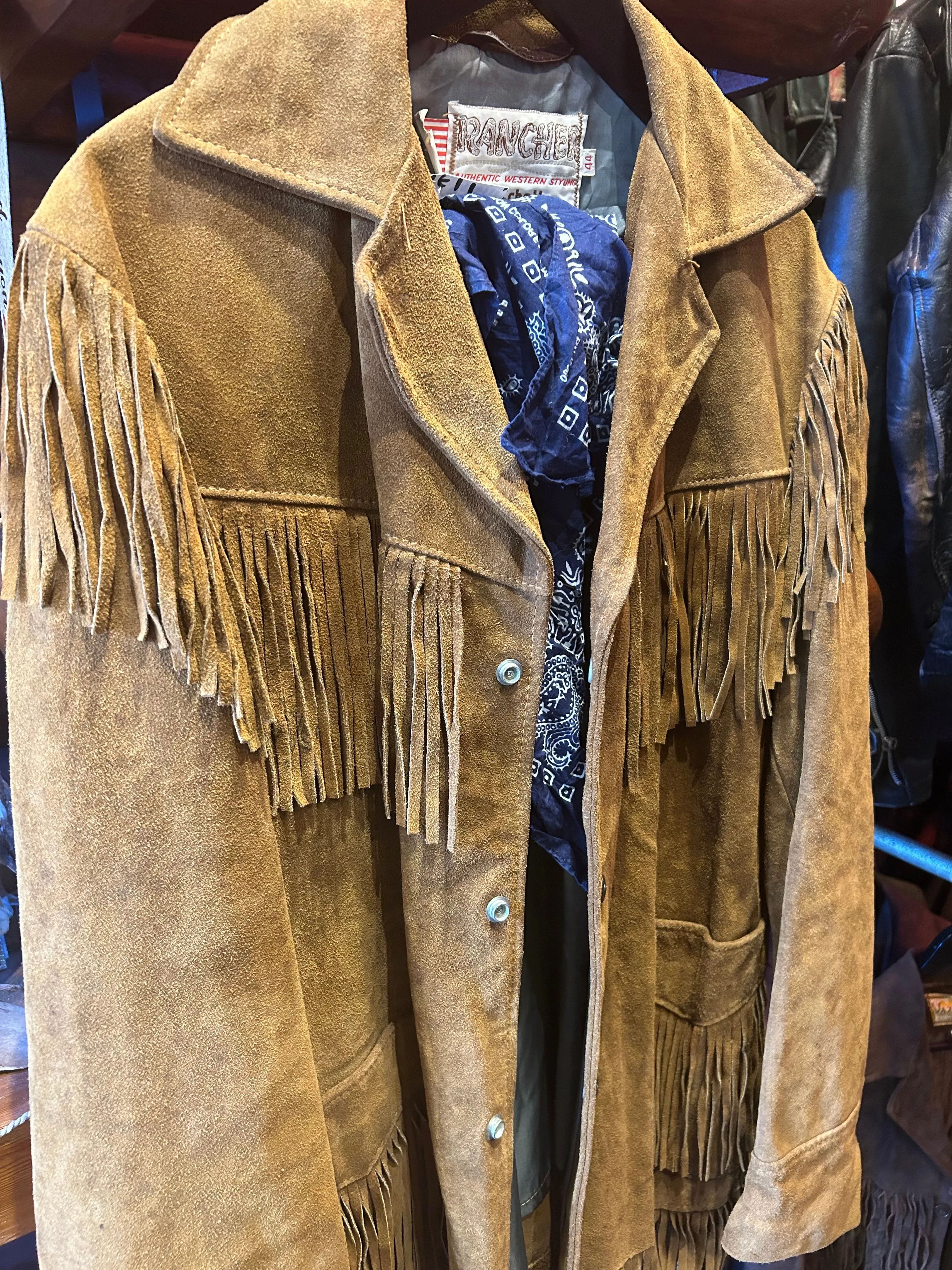 Rare & Collectable SCHOTT, NY Suede Rancher Jacket, 44 Large