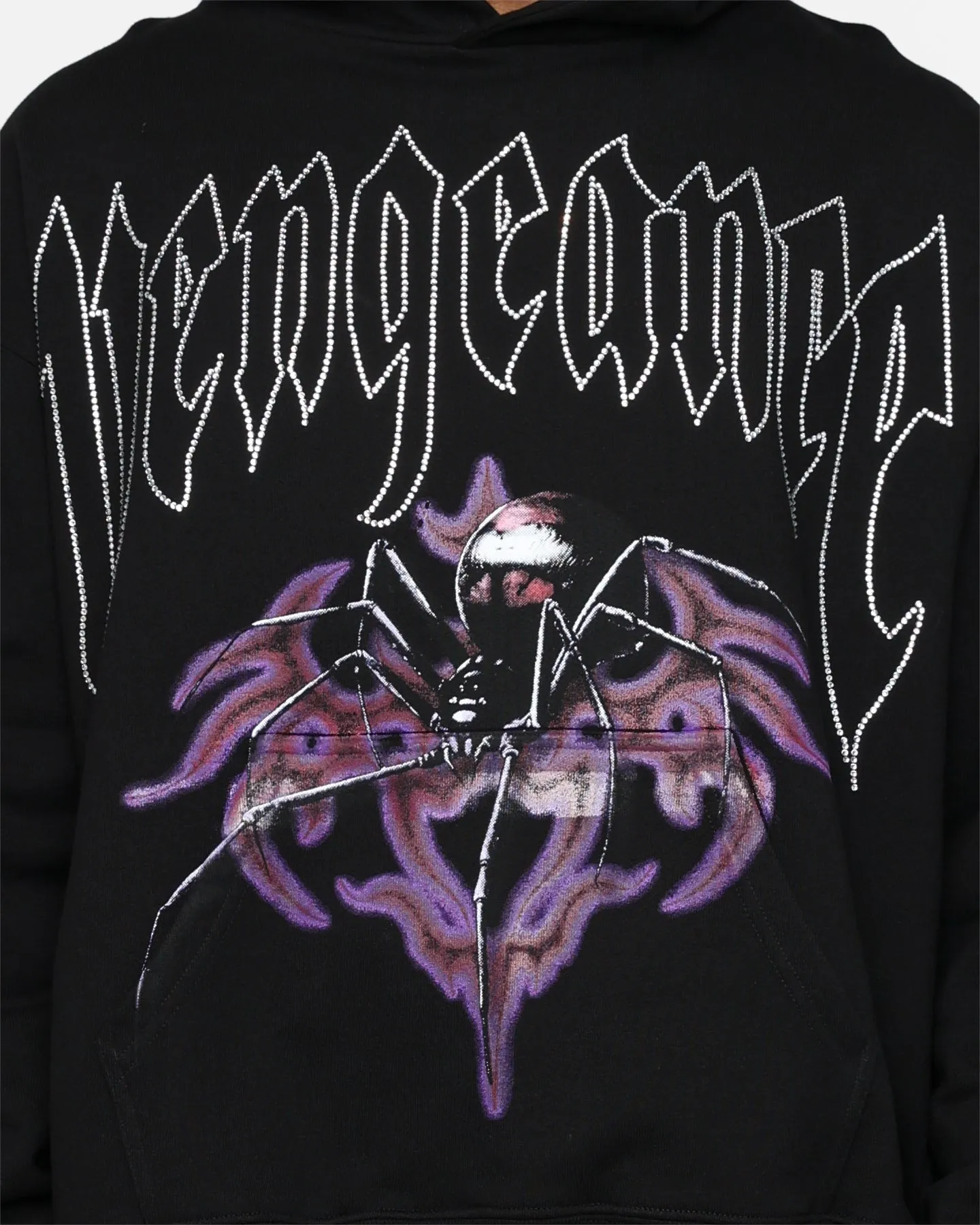 Rats Get Fat Vengeance Rhinestone Hoodie Black