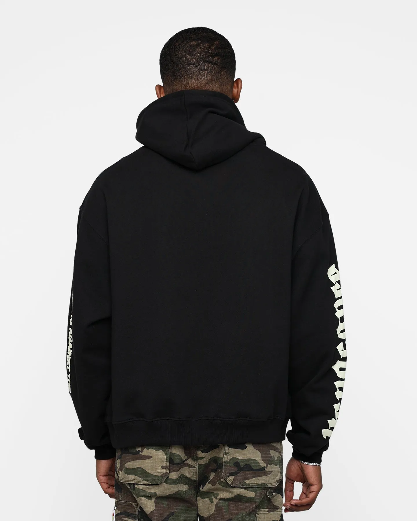 Rats Get Fat Vengeance Rhinestone Hoodie Black