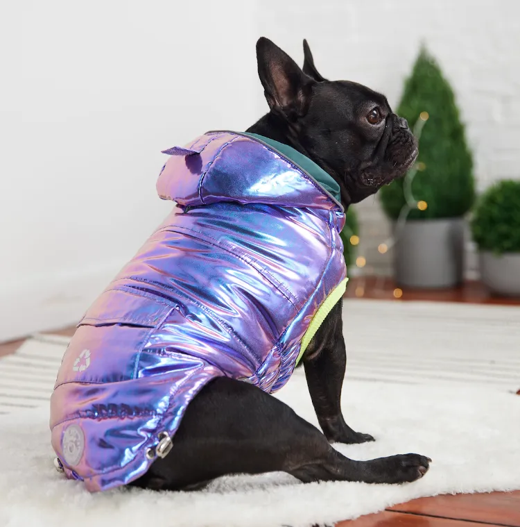 Recycled Reversible Iridescent Puffer