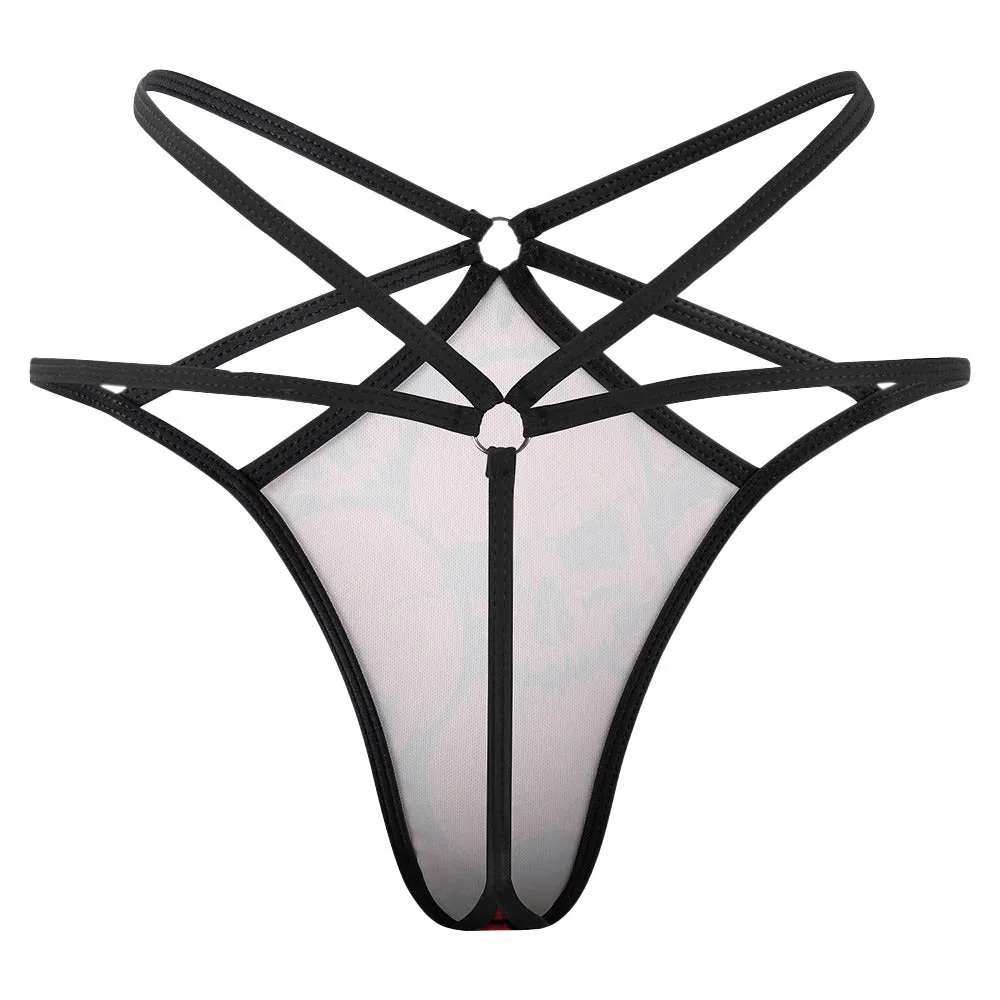 Red Skulls T-back Thong