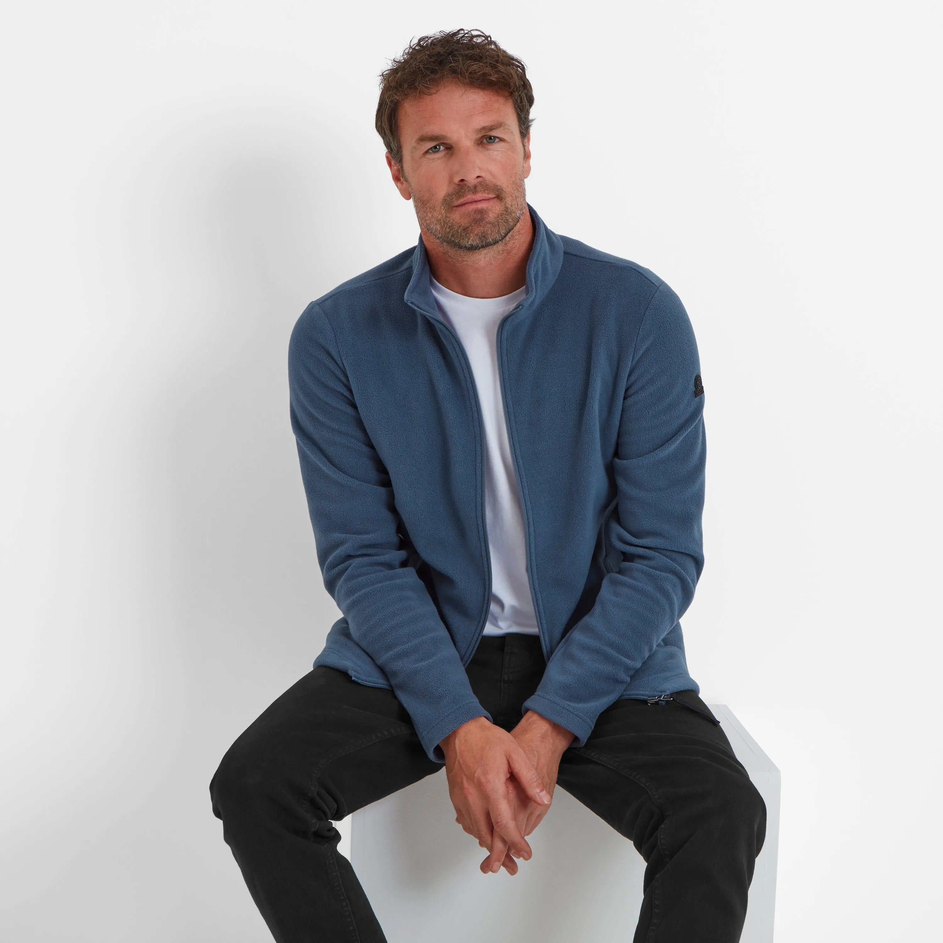 Revive Mens Fleece Jacket - Blue Stone