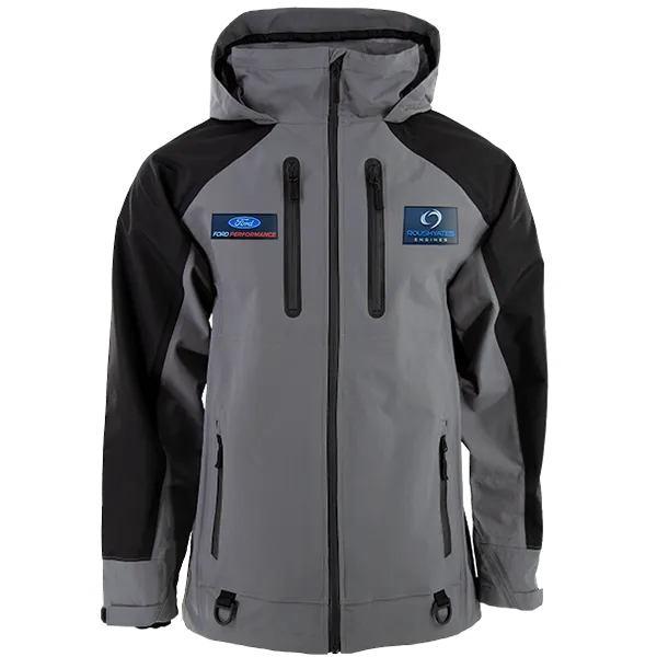 ROUSH YATES ENGINES RAIN JACKET - CHARCOAL GRAY/BLACK