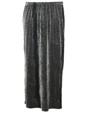 Sag Harbor Snakeskin Pattern Maxi Skirt - S