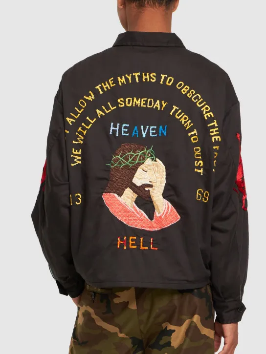 Saint Michael   Cotton jacket w/all over embroidery 