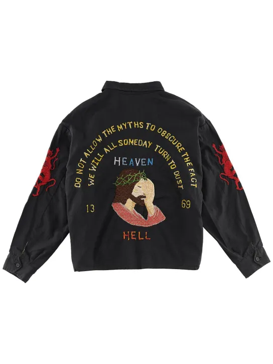 Saint Michael   Cotton jacket w/all over embroidery 