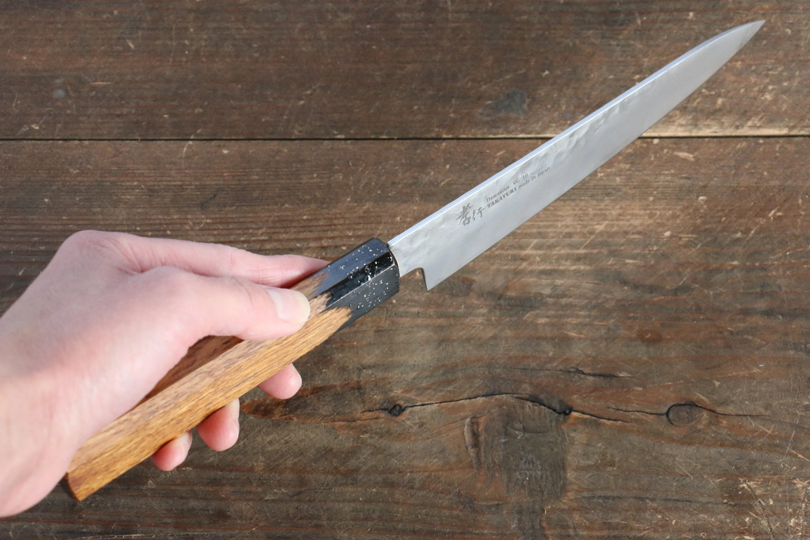 Sakai Takayuki VG10 33 Layer Damascus Petty-Utility 150mm Live oak Lacquered (Kokushin) Handle