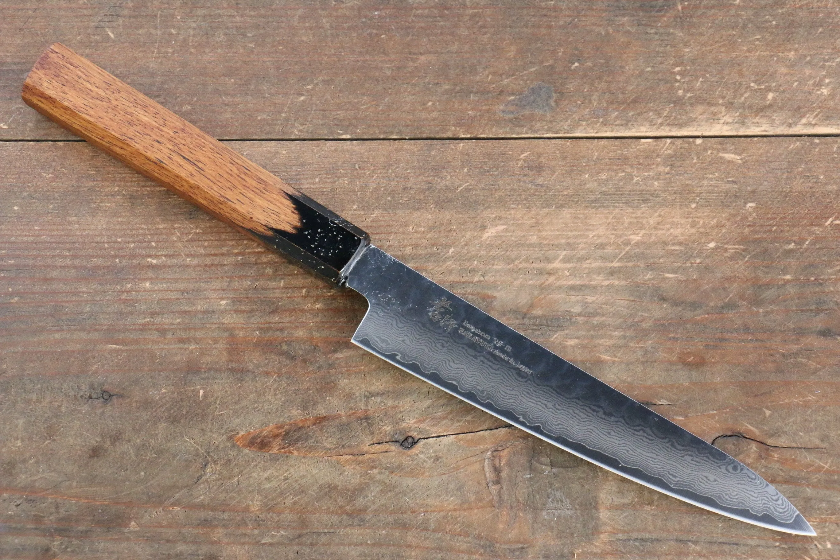 Sakai Takayuki VG10 33 Layer Damascus Petty-Utility 150mm Live oak Lacquered (Kokushin) Handle