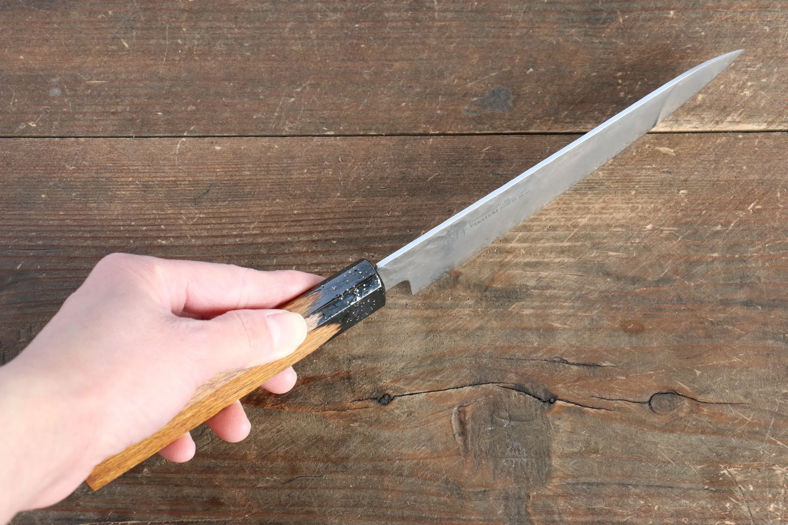 Sakai Takayuki VG10 33 Layer Damascus Petty-Utility 150mm Live oak Lacquered (Kokushin) Handle
