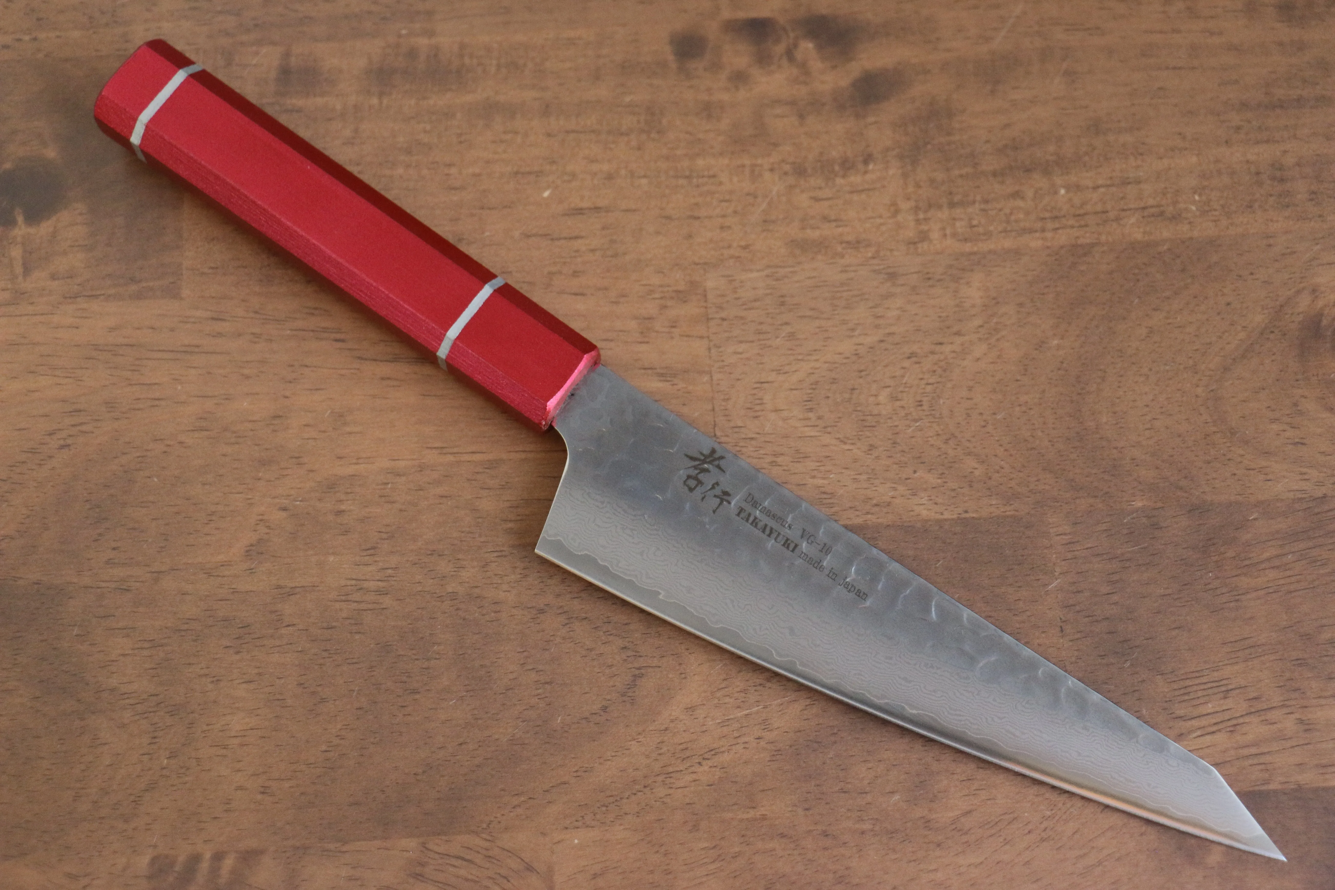Sakai Takayuki VG10 33 Layer Damascus Sabaki 180mm Live oak Lacquered (Kouseki) Handle