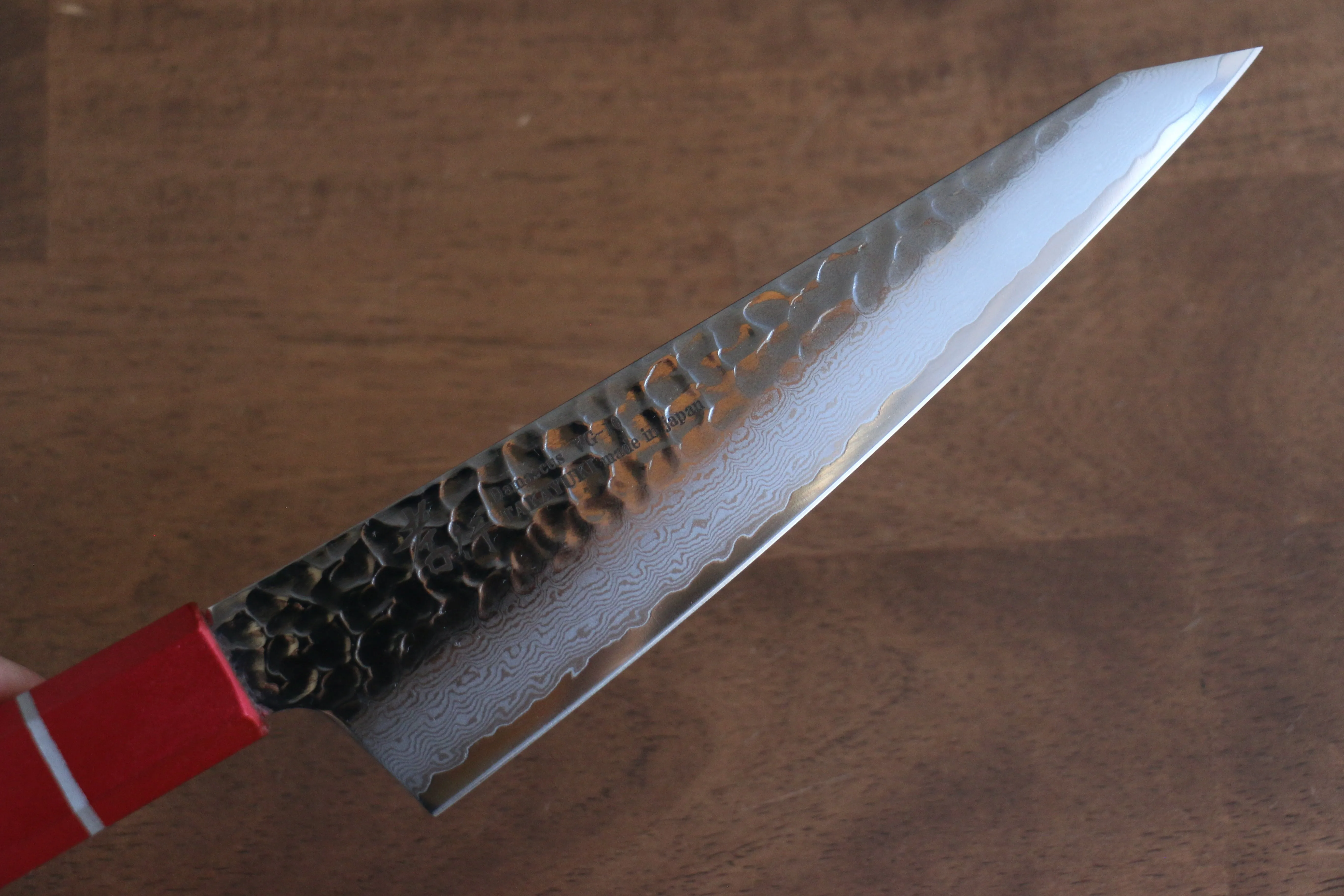 Sakai Takayuki VG10 33 Layer Damascus Sabaki 180mm Live oak Lacquered (Kouseki) Handle