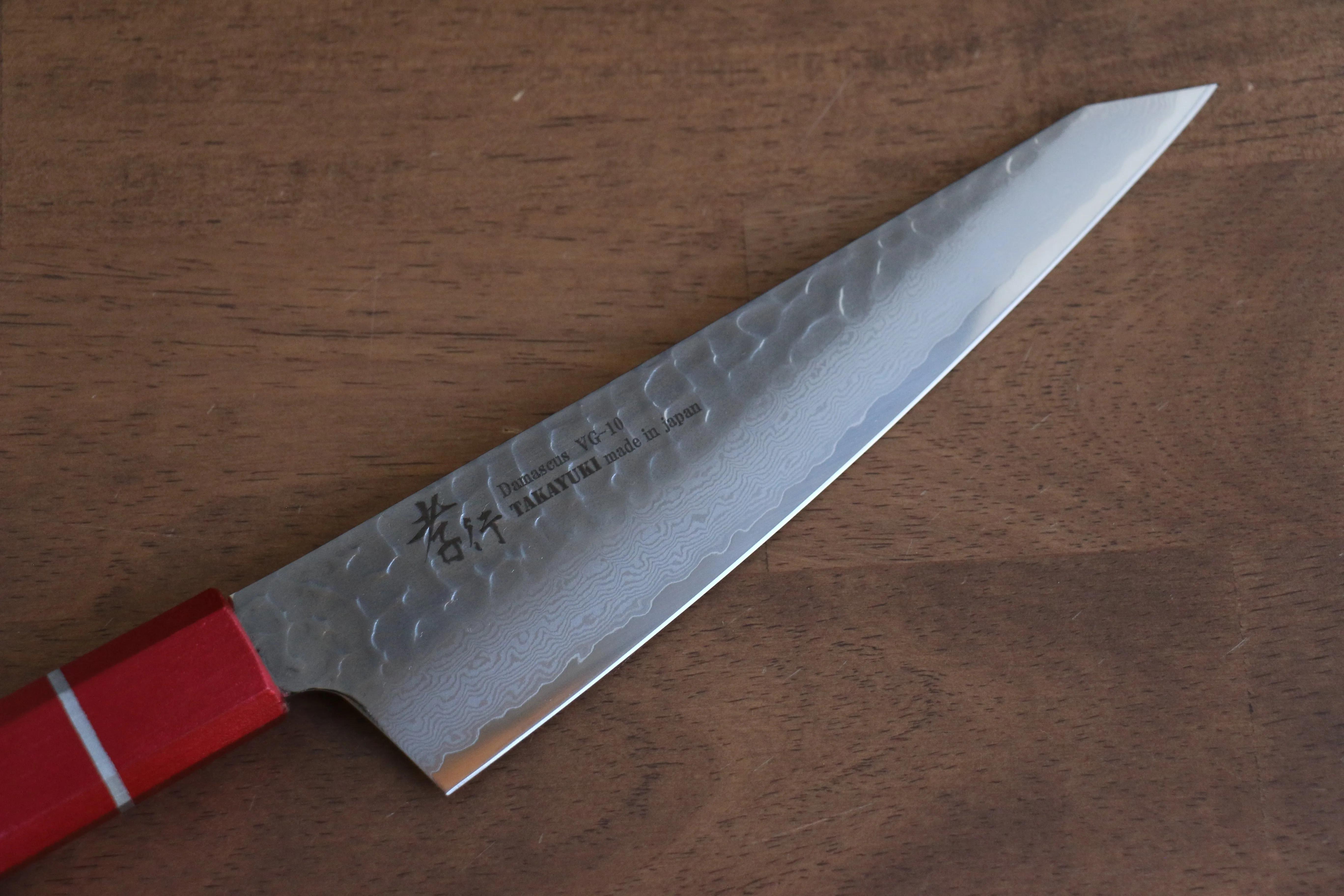 Sakai Takayuki VG10 33 Layer Damascus Sabaki 180mm Live oak Lacquered (Kouseki) Handle