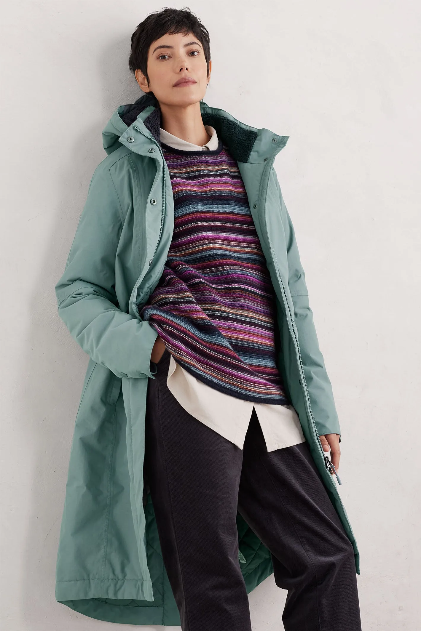 Seasalt Janelle Raincoat Litchen Blue B-RN35907-14248
