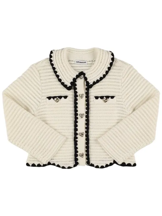 Self-portrait   Cotton blend crochet jacket 