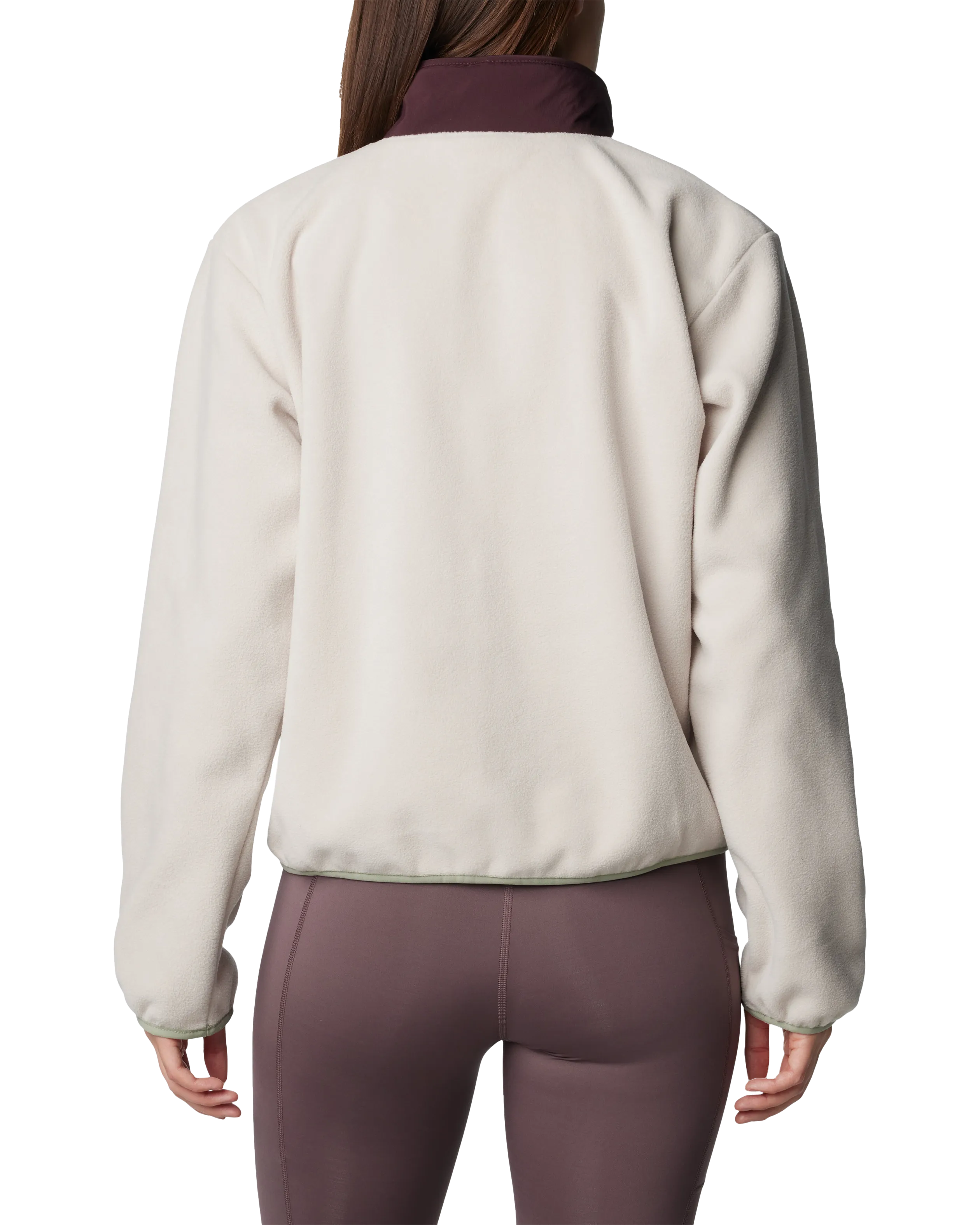 Sequoia Grove Half Zip Fleece Jacket in Dark Stone & Pink Agave