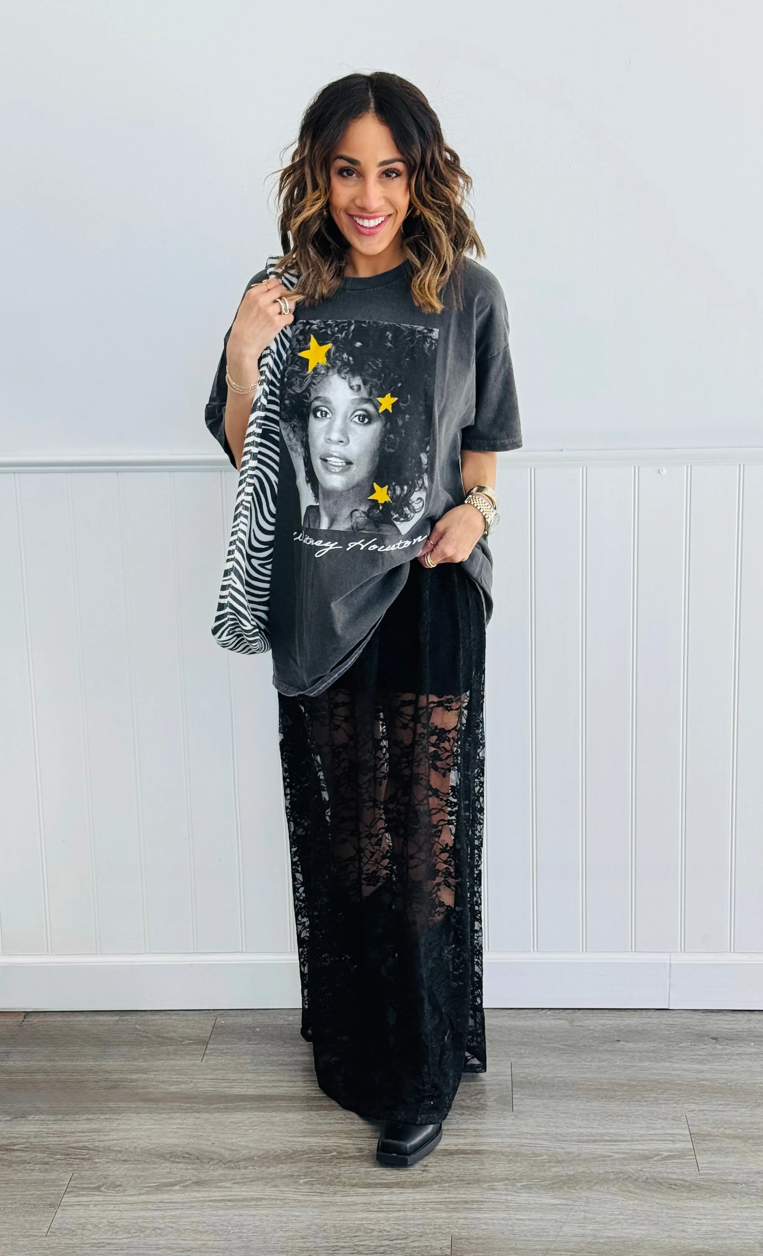 Sheer Lace Maxi Skirt (Reg. & Plus) - 2 Colors