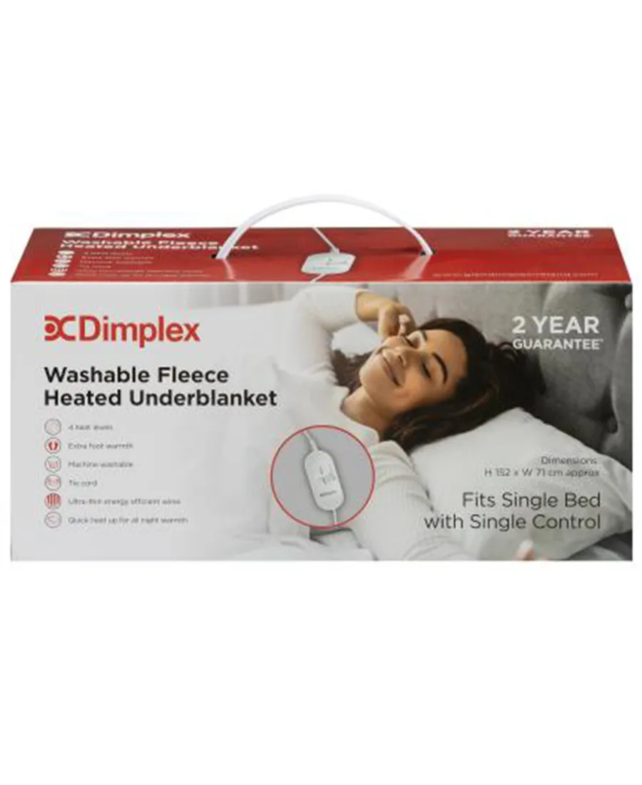Single Washable Fleece Heated Under Blanket