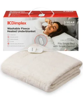Single Washable Fleece Heated Under Blanket