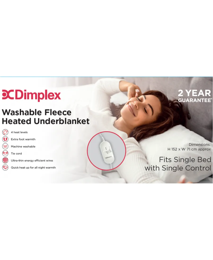 Single Washable Fleece Heated Under Blanket