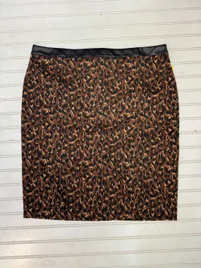 Skirt Midi By Talbots In Leopard Print, Size: 16