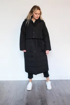 SLF Bonna Coat with Vest in Black