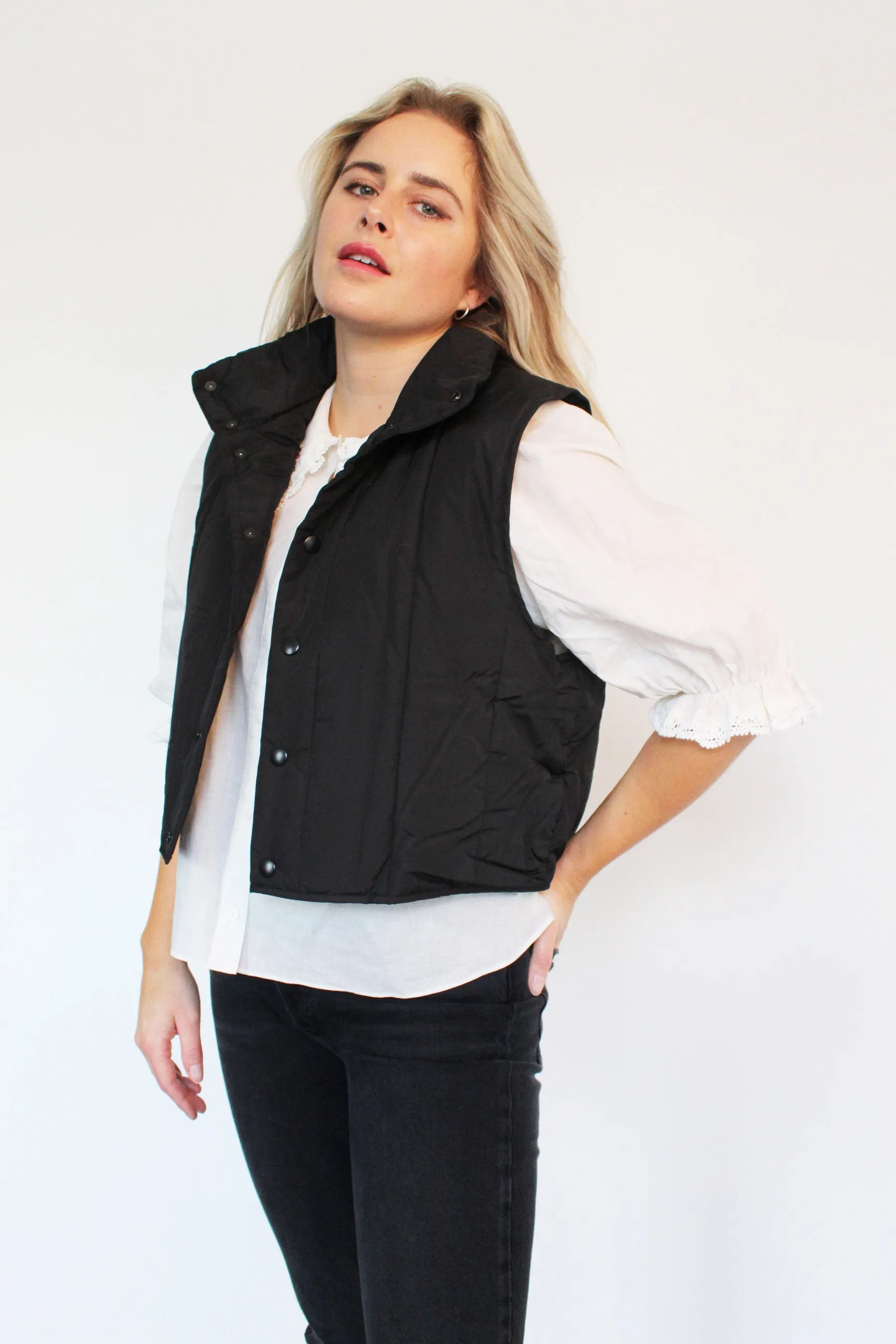 SLF Bonna Coat with Vest in Black