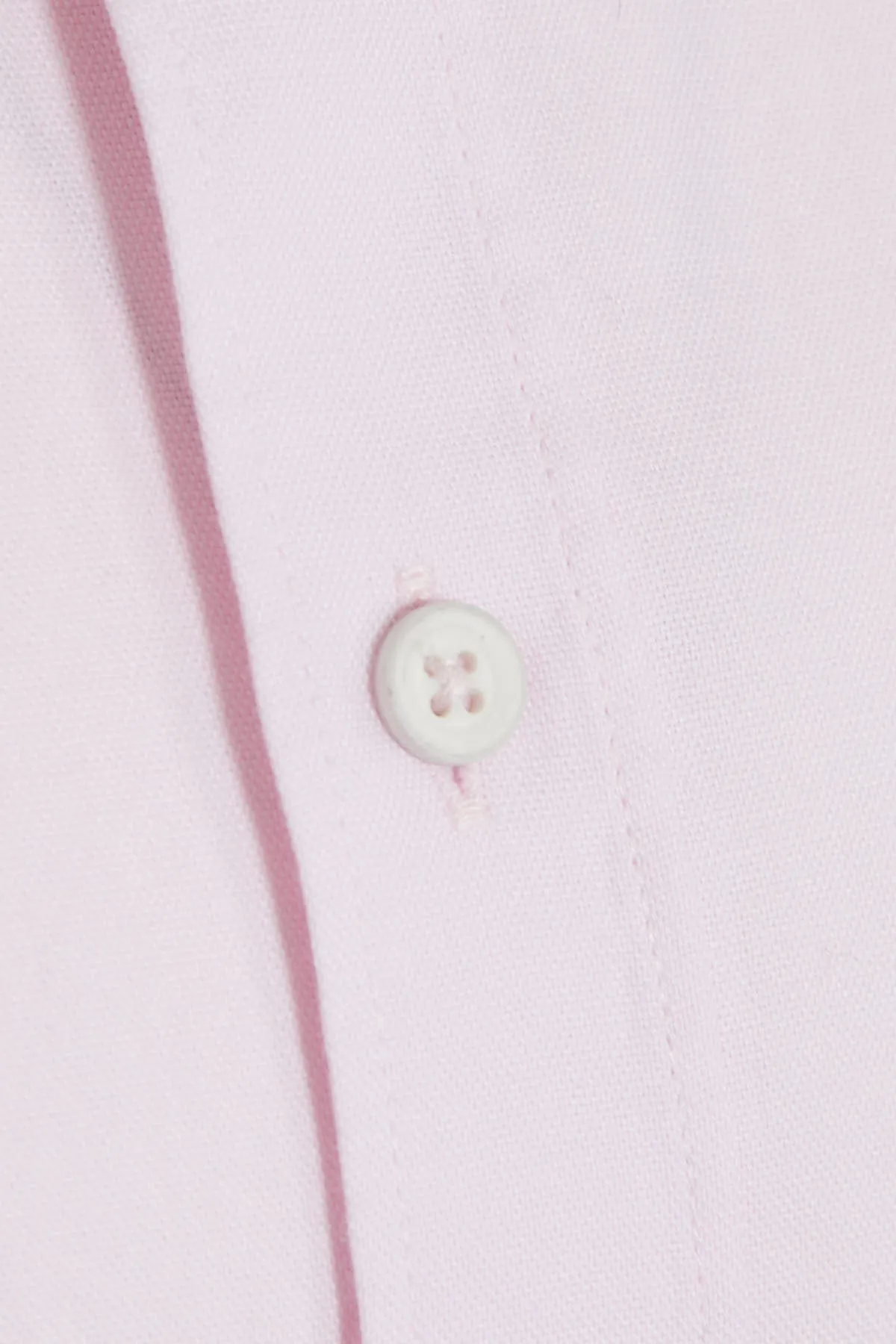 Slim Fit Button-Down Long Sleeve Cotton Pink Casual Shirt
