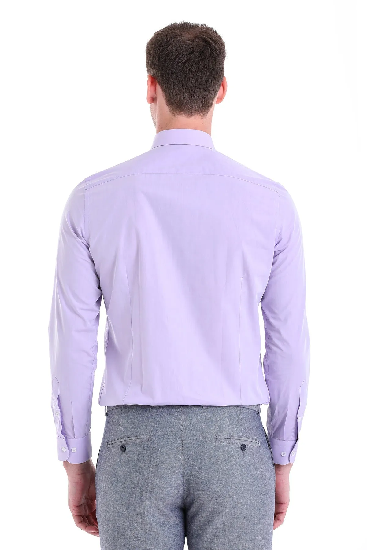 Slim Fit Lilac Cotton Dress Shirt