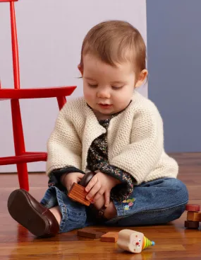 Snowfall Garter Stitch Cardigan Pattern (Knit)